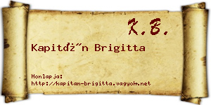 Kapitán Brigitta névjegykártya
