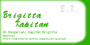 brigitta kapitan business card
