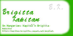 brigitta kapitan business card